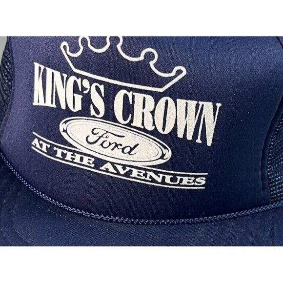 King's Crown Ford Jacksonville FL Mesh Foam Snap Back Trucker Hat Cap Vintage - Picture 6 of 6